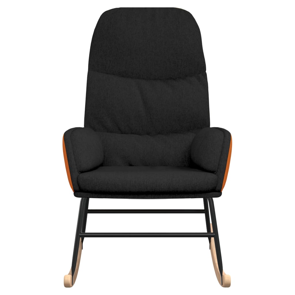 Chaise à bascule Noir Tissu Fauteuils à bascule vidaXL   