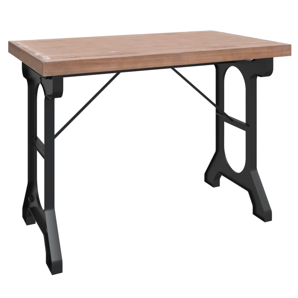 Table à dîner 110x65x82 cm Bois de sapin massif et fer Tables à manger vidaXL   