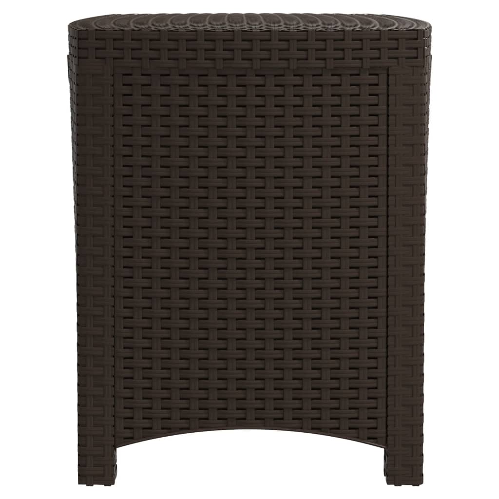 Boîte de rangement de jardin 39x39x46 cm Rotin PP Marron Coffres de jardin vidaXL   