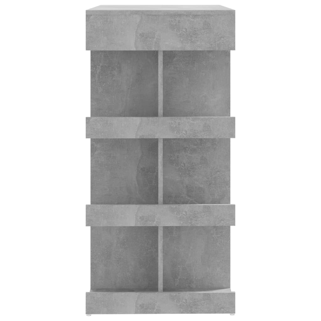 Table de bar étagère de rangement Gris béton 100x50x101,5 cm Tables à manger vidaXL   