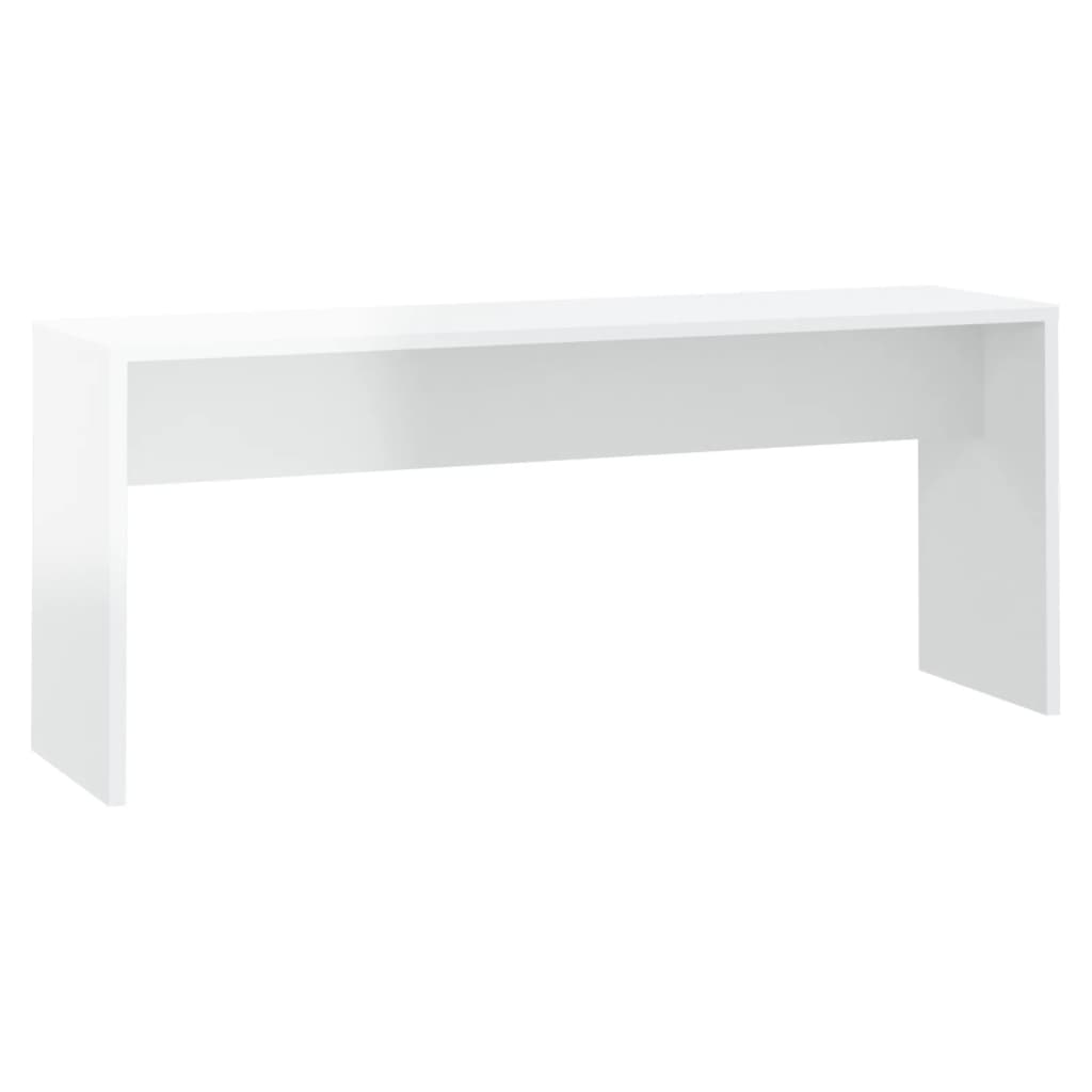 Ensembles de salle à manger 3 pcs Blanc brillant Aggloméré Meubles de salle à manger vidaXL   