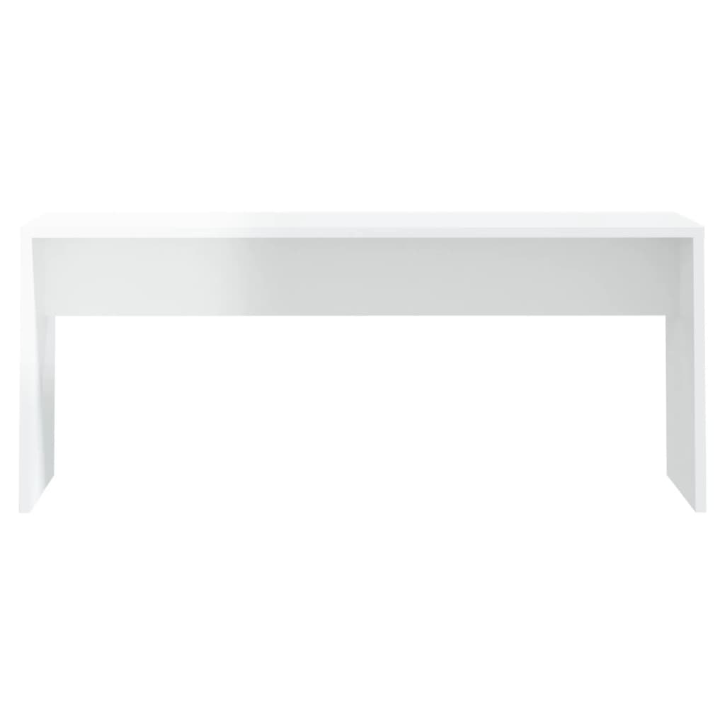Ensembles de salle à manger 3 pcs Blanc brillant Aggloméré Meubles de salle à manger vidaXL   