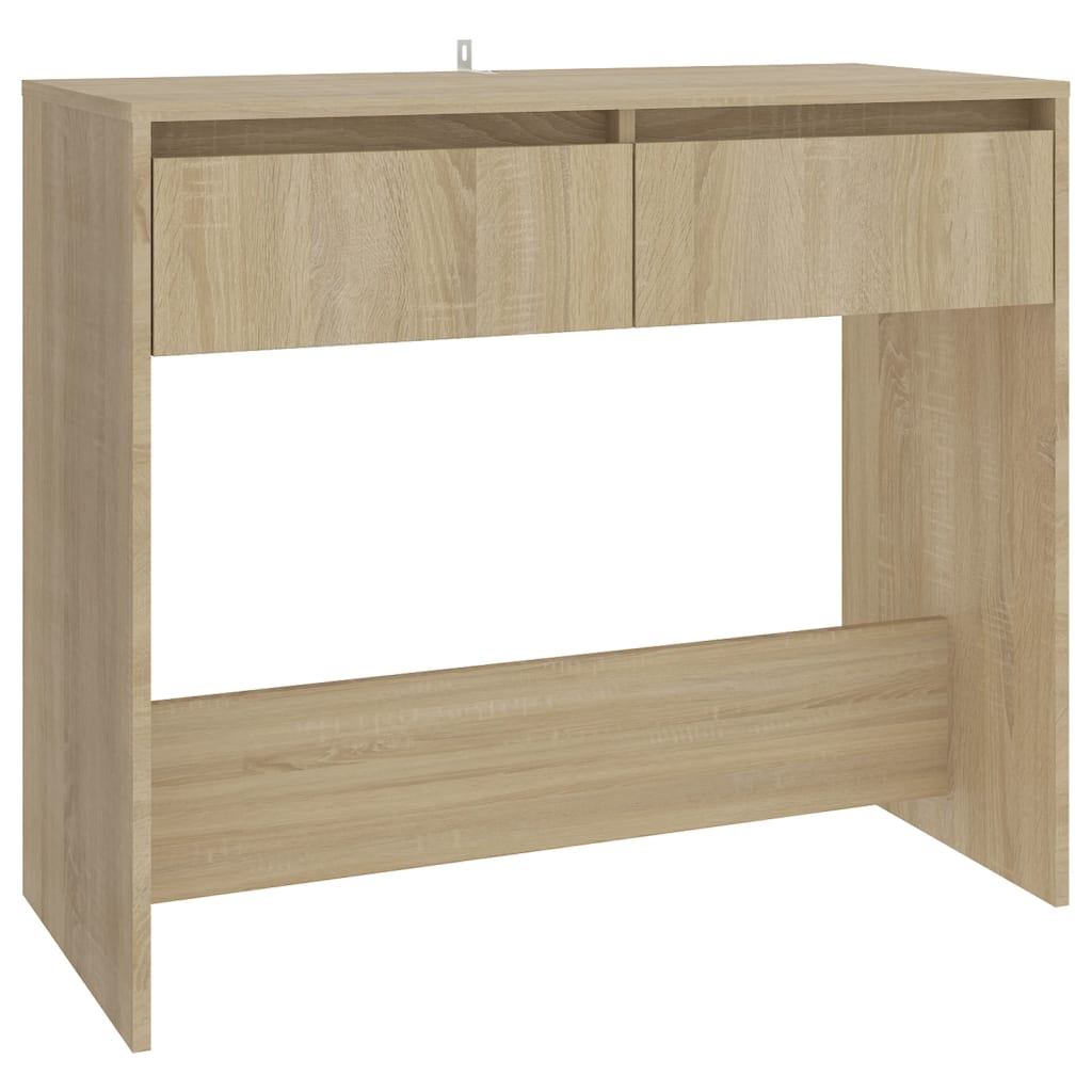 Table console Chêne Sonoma 89x41x76,5 cm Acier Tables d'appoint vidaXL   