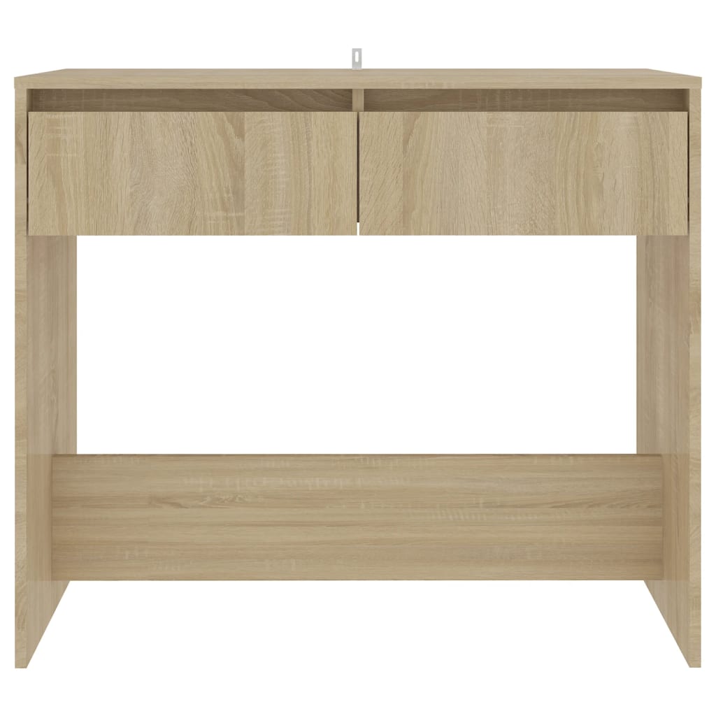 Table console Chêne Sonoma 89x41x76,5 cm Acier Tables d'appoint vidaXL   