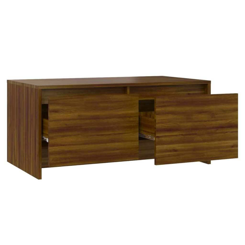 Table basse Chêne marron 90x50x41,5 cm Aggloméré Tables basses vidaXL   