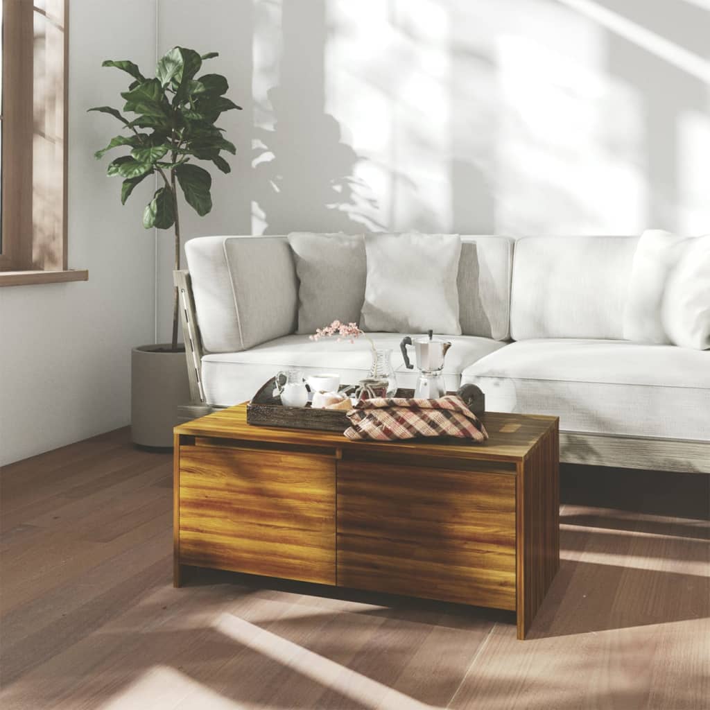 Table basse Chêne marron 90x50x41,5 cm Aggloméré Tables basses vidaXL   