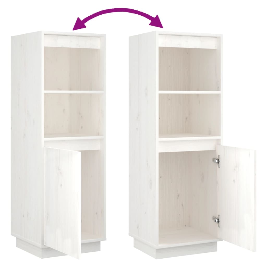 Buffet Blanc 37x34x110 cm Bois massif de pin Buffets & bahuts vidaXL   
