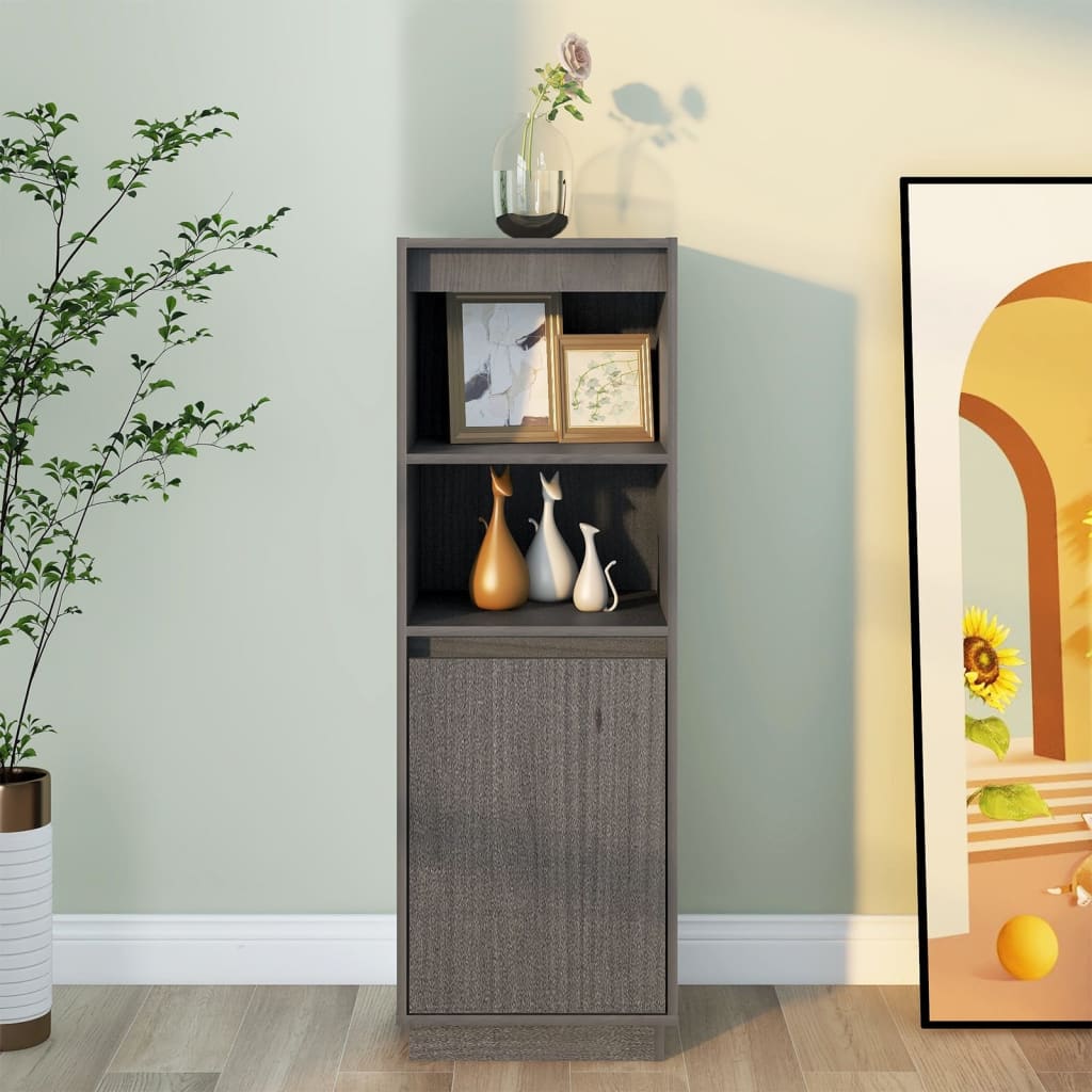 Buffet Gris 37x34x110 cm Bois massif de pin Buffets & bahuts vidaXL   