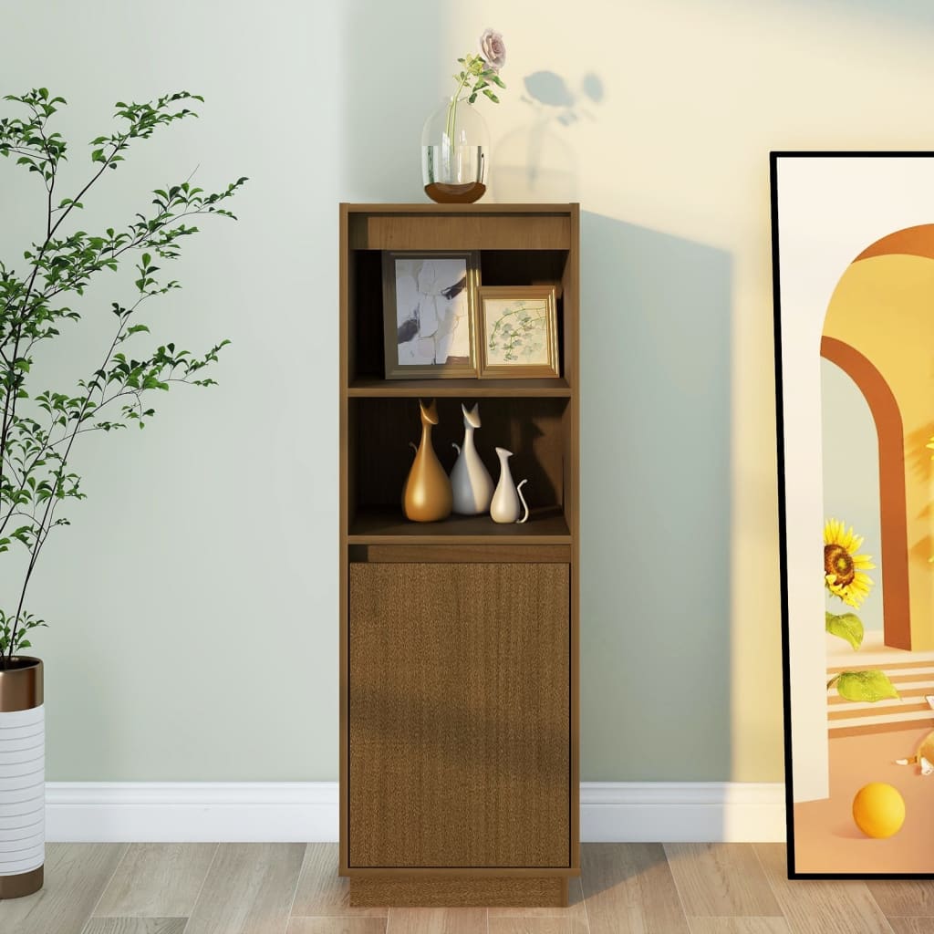 Buffet Marron miel 37x34x110 cm Bois massif de pin Buffets & bahuts vidaXL   