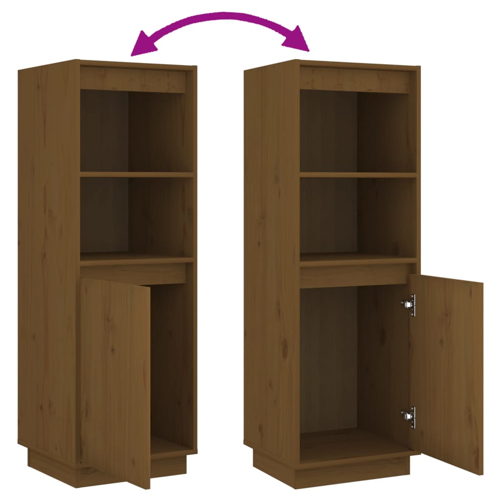 Buffet Marron miel 37x34x110 cm Bois massif de pin Buffets & bahuts vidaXL   