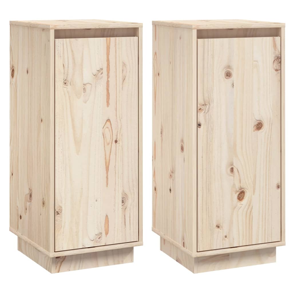 Buffets 2 pcs 31,5x34x75 cm Bois massif de pin Buffets & bahuts vidaXL   