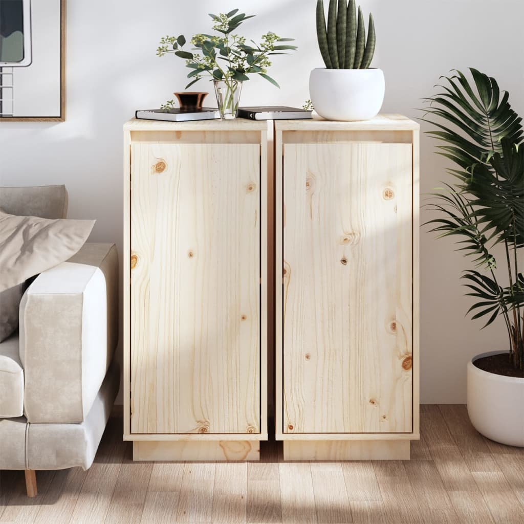 Buffets 2 pcs 31,5x34x75 cm Bois massif de pin Buffets & bahuts vidaXL   