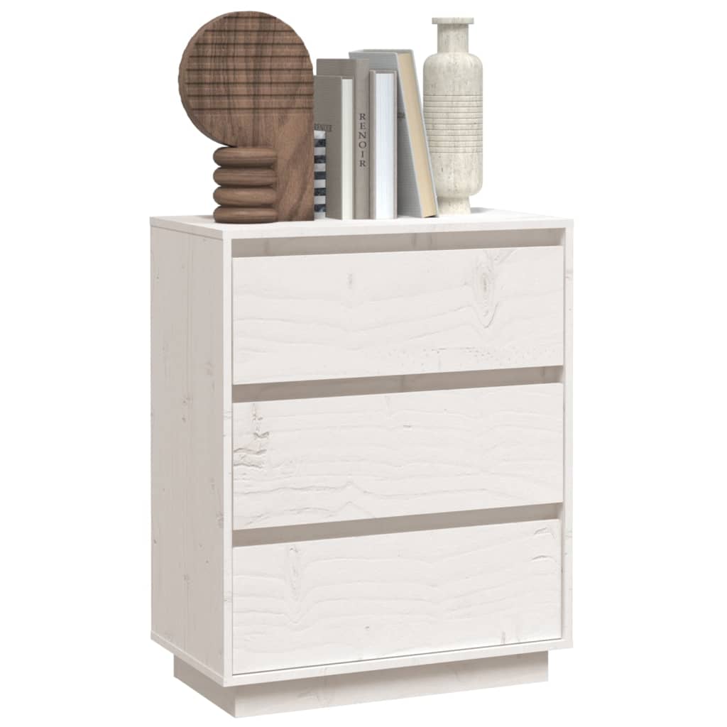 Buffet Blanc 60x34x75 cm Bois massif de pin Buffets & bahuts vidaXL   