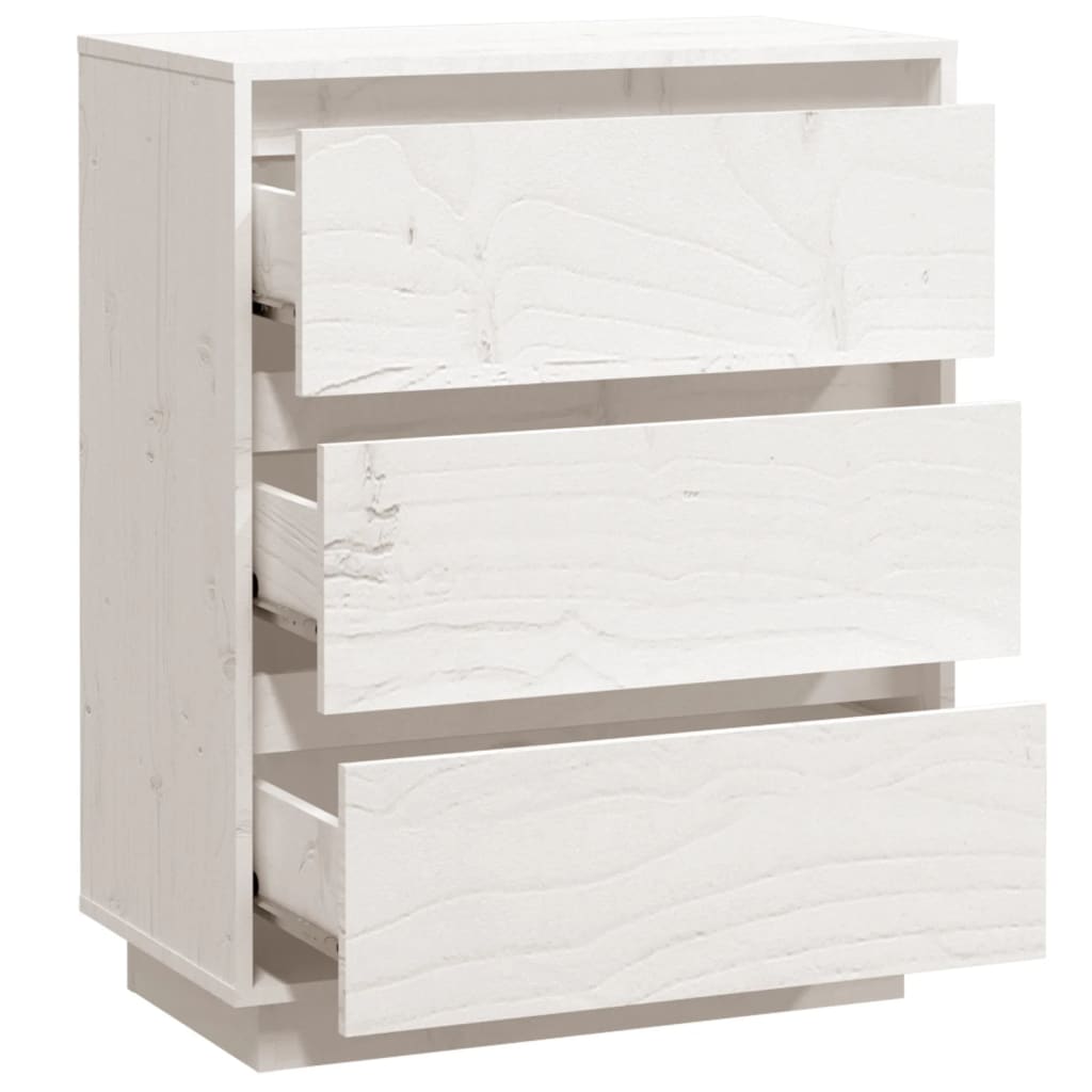 Buffet Blanc 60x34x75 cm Bois massif de pin Buffets & bahuts vidaXL   
