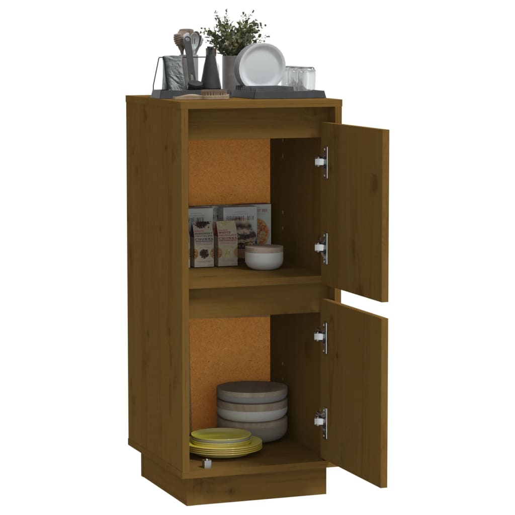 Buffet Marron miel 31,5x34x75 cm Bois massif de pin Buffets & bahuts vidaXL   