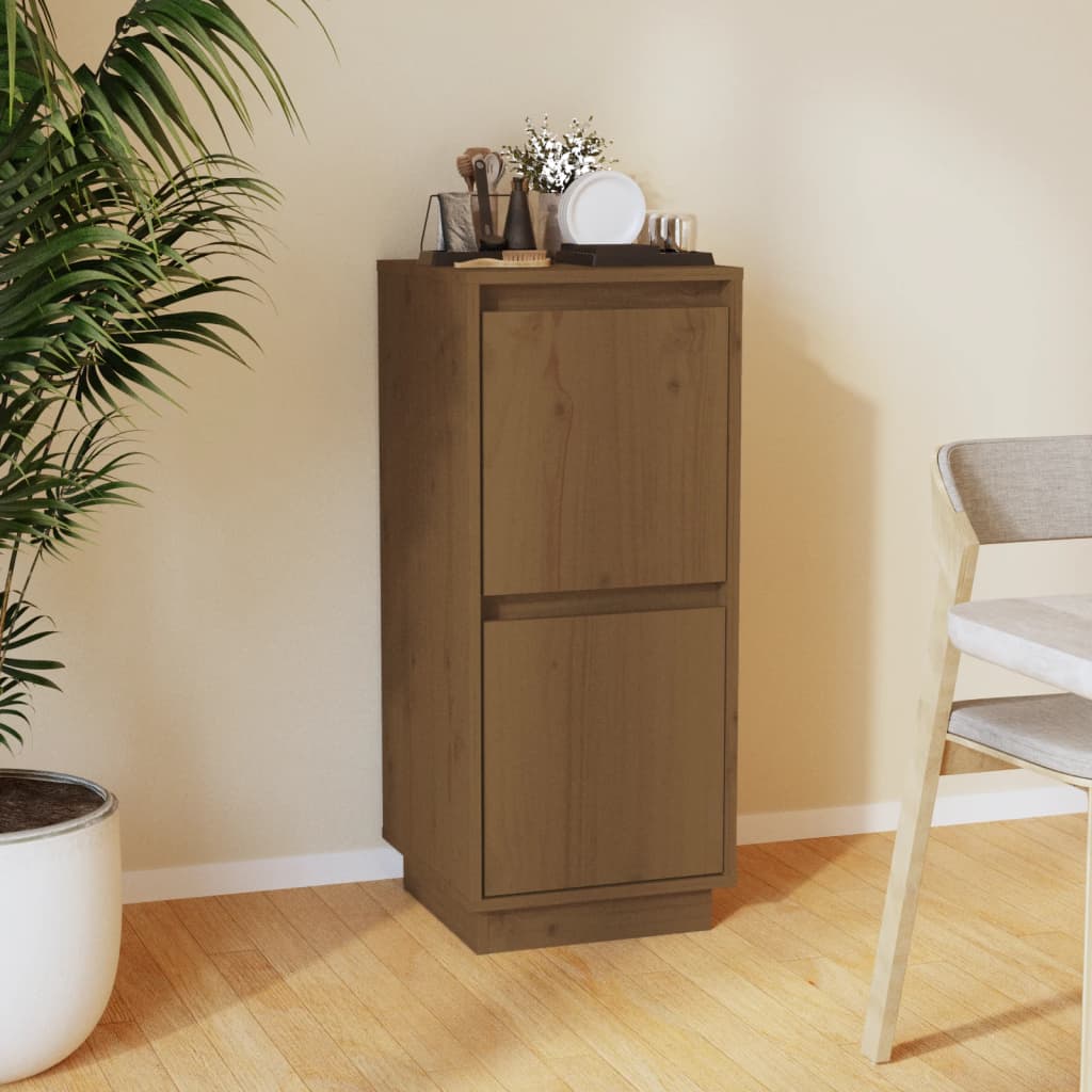 Buffet Marron miel 31,5x34x75 cm Bois massif de pin Buffets & bahuts vidaXL   