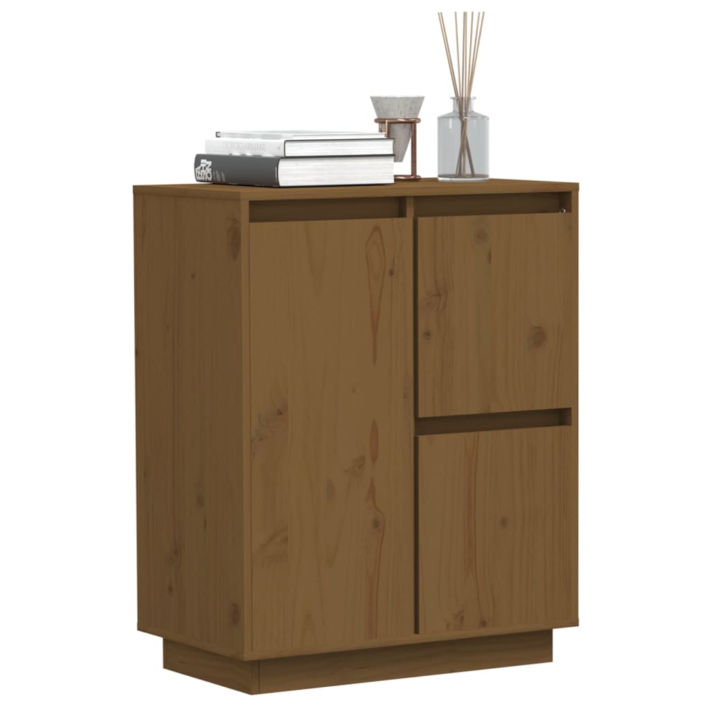 Buffet Marron miel 60x34x75 cm Bois massif de pin Buffets & bahuts vidaXL   