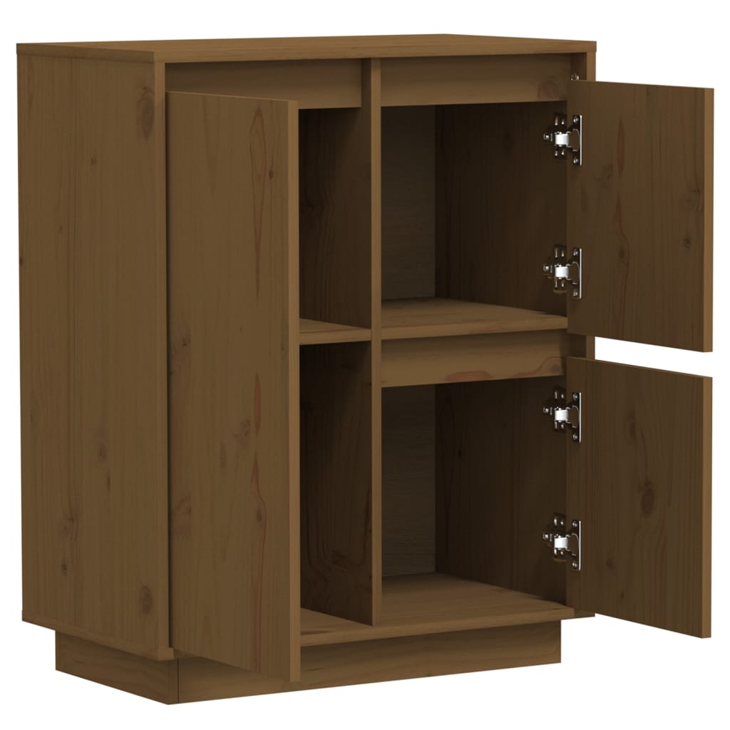 Buffet Marron miel 60x34x75 cm Bois massif de pin Buffets & bahuts vidaXL   