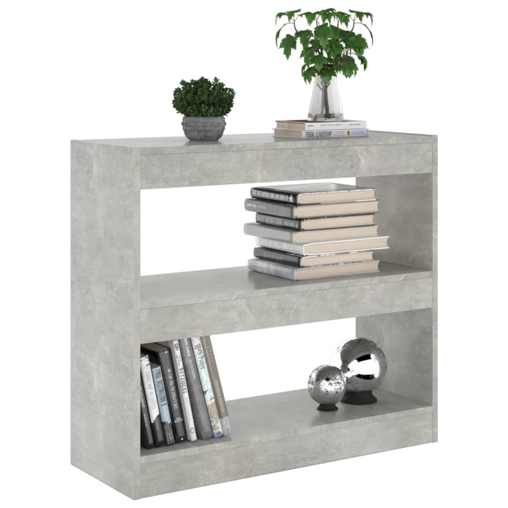 Bibliothèque/Séparateur de pièce Gris béton 80x30x72 cm Bibliothèques vidaXL   