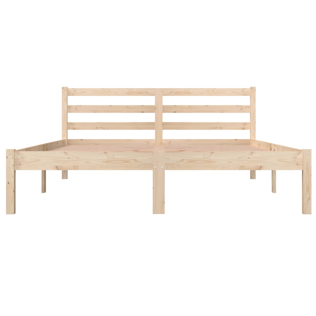 Cadre de lit Bois de pin massif 140x190 cm Lits & cadres de lit vidaXL   
