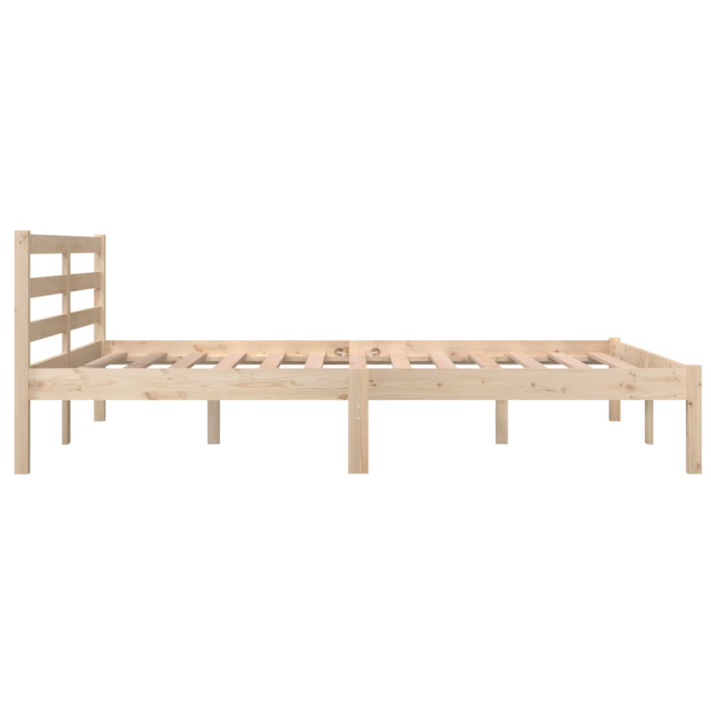 Cadre de lit Bois de pin massif 140x190 cm Lits & cadres de lit vidaXL   
