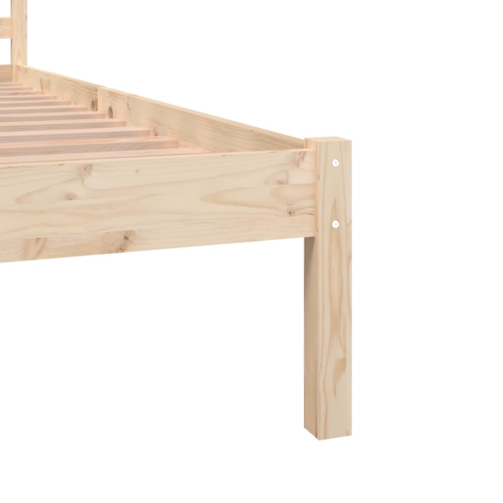 Cadre de lit Bois de pin massif 140x190 cm Lits & cadres de lit vidaXL   