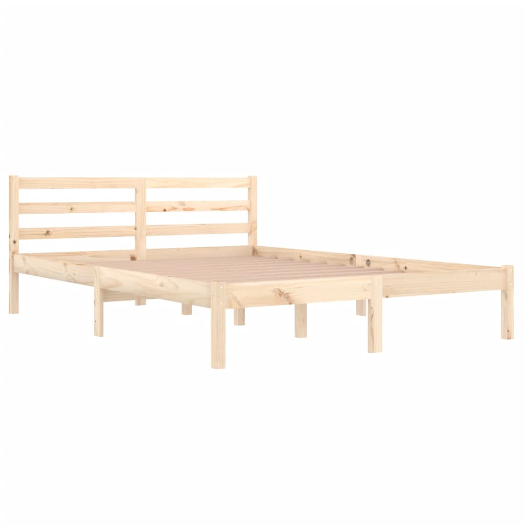 Cadre de lit Bois de pin massif 140x200 cm Lits & cadres de lit vidaXL   