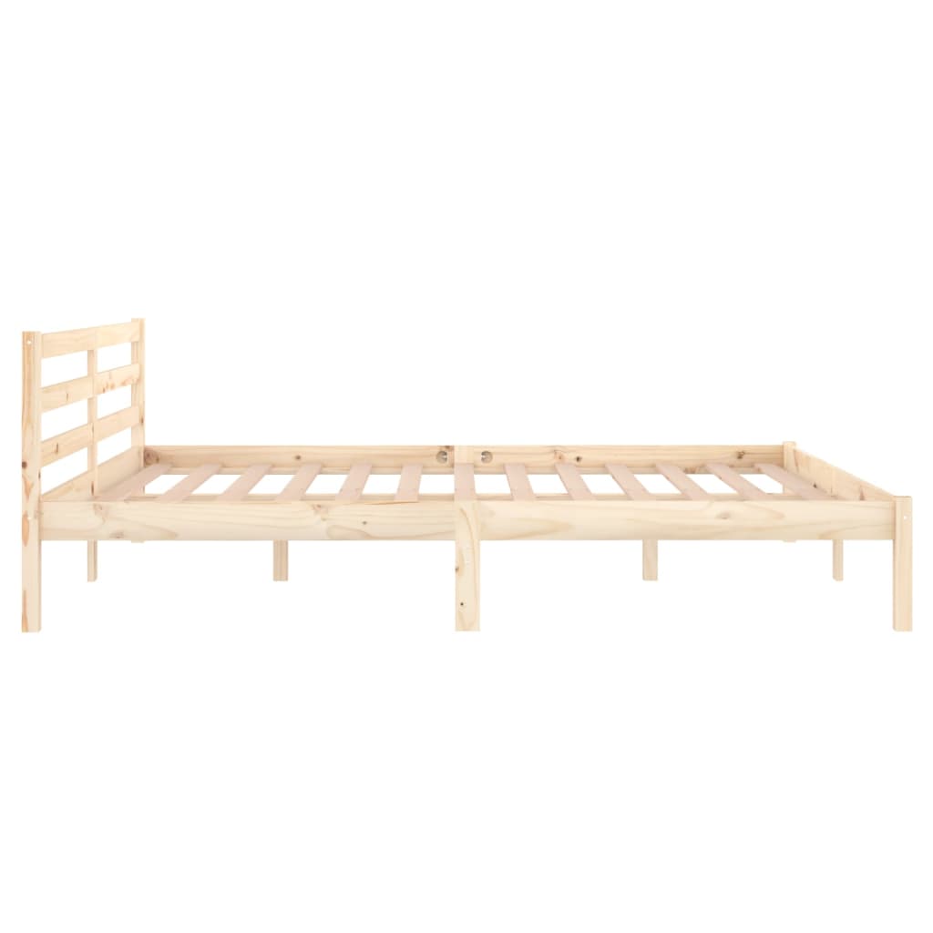 Cadre de lit Bois de pin massif 160x200 cm Lits & cadres de lit vidaXL   