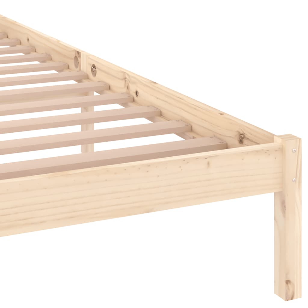 Cadre de lit Bois de pin massif 160x200 cm Lits & cadres de lit vidaXL   