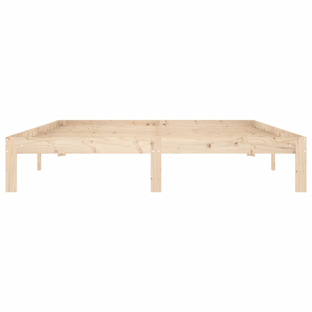 Cadre de lit Bois de pin massif 160x200 cm Lits & cadres de lit vidaXL   