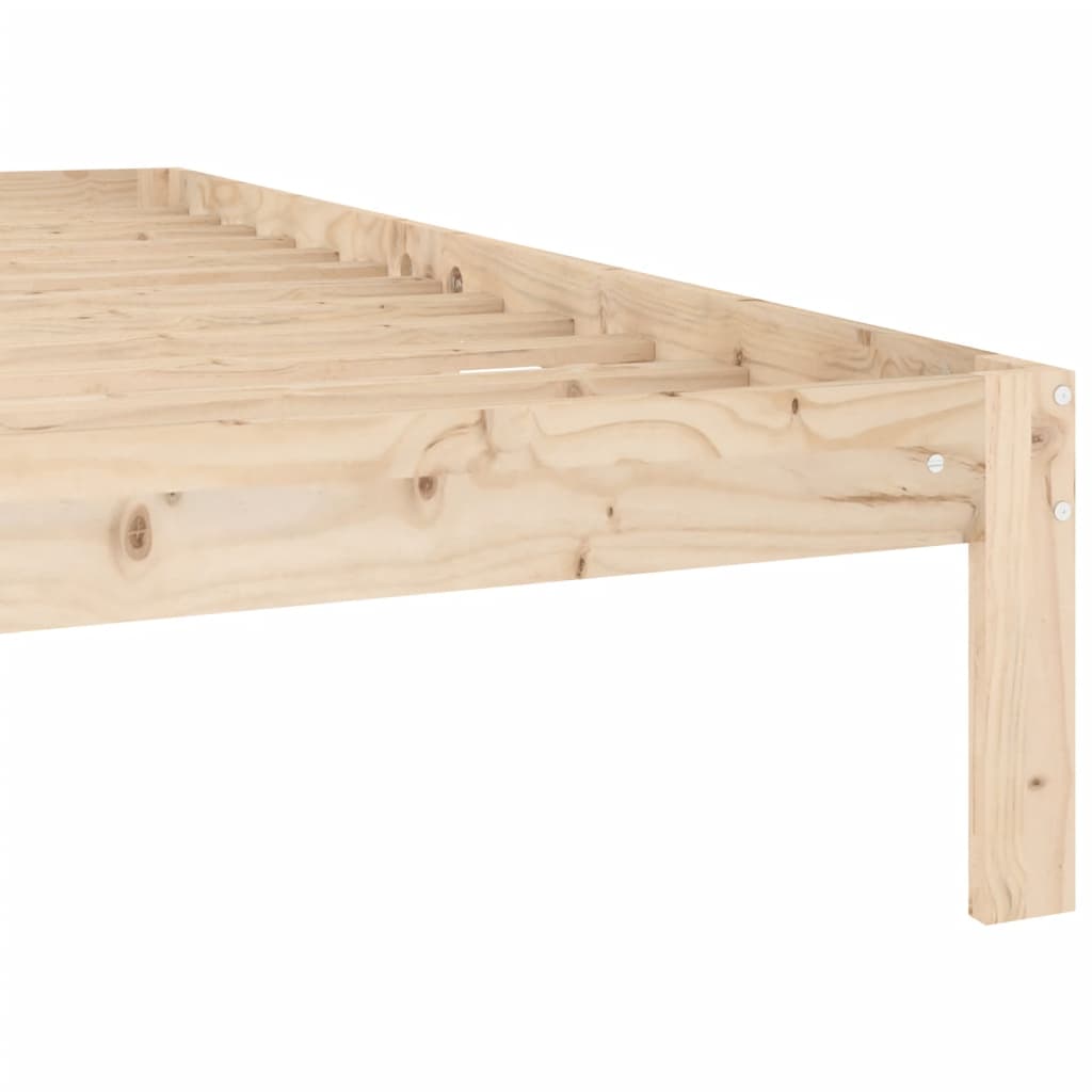 Cadre de lit Bois de pin massif 160x200 cm Lits & cadres de lit vidaXL   