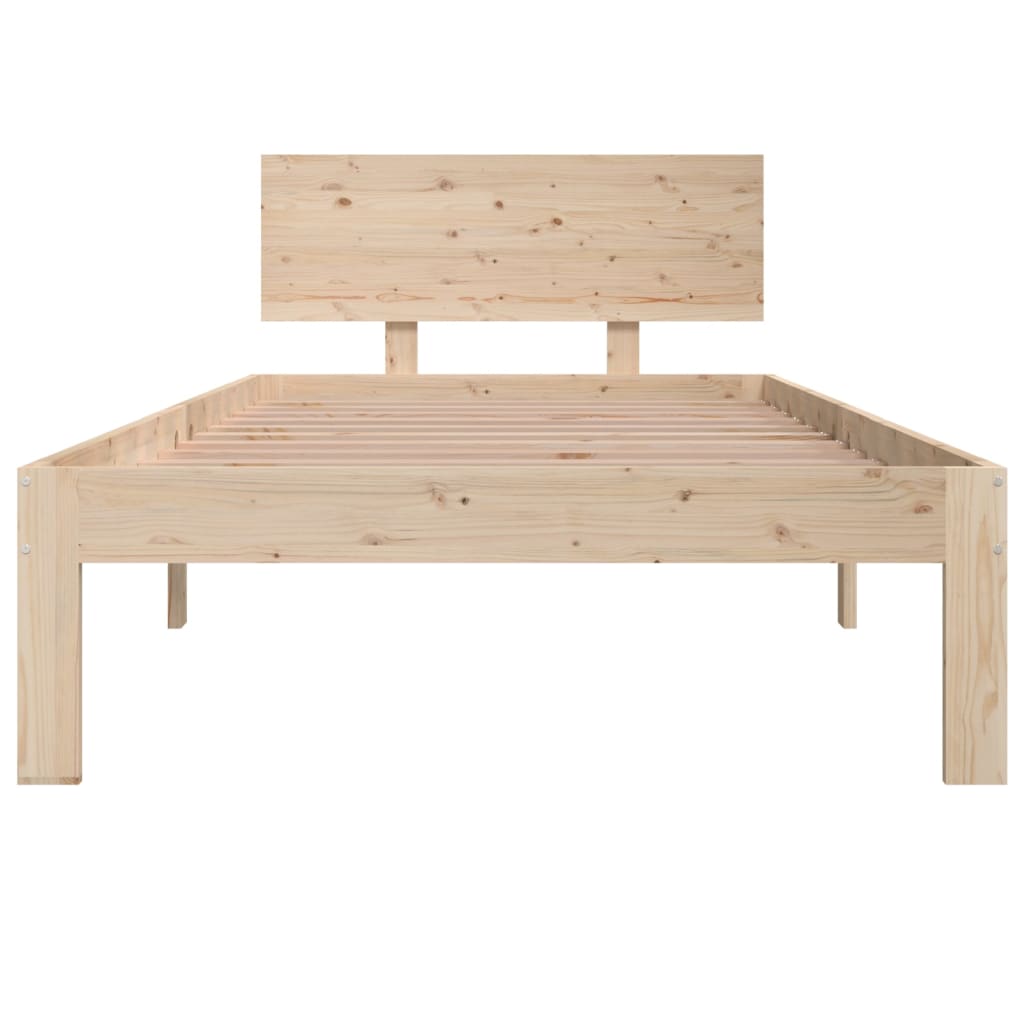 Cadre de lit bois massif 90x190 cm simple Lits & cadres de lit vidaXL   