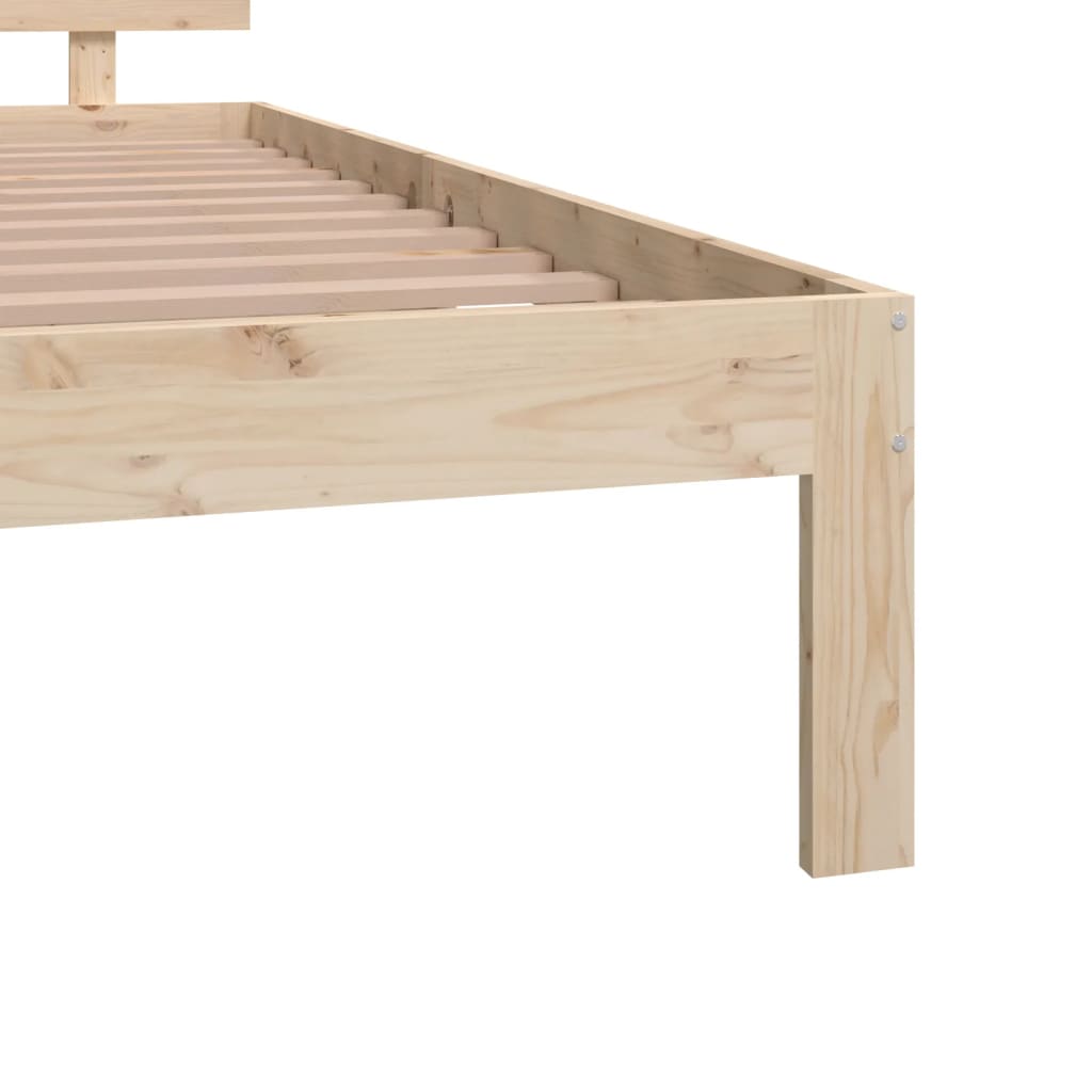 Cadre de lit Bois de pin massif 140x190 cm Lits & cadres de lit vidaXL   