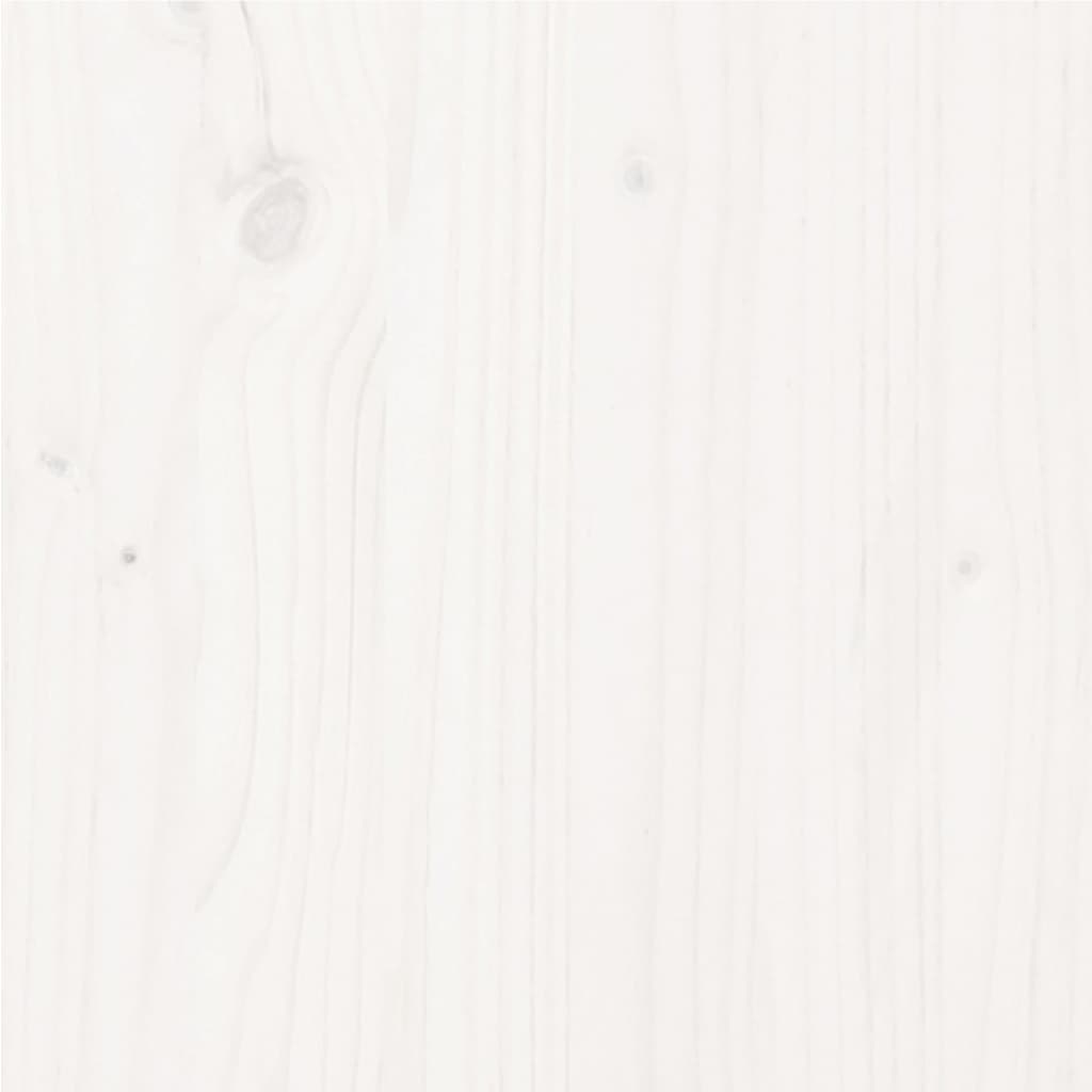 Cadre de lit Blanc Bois de pin massif 160x200 cm Lits & cadres de lit vidaXL   