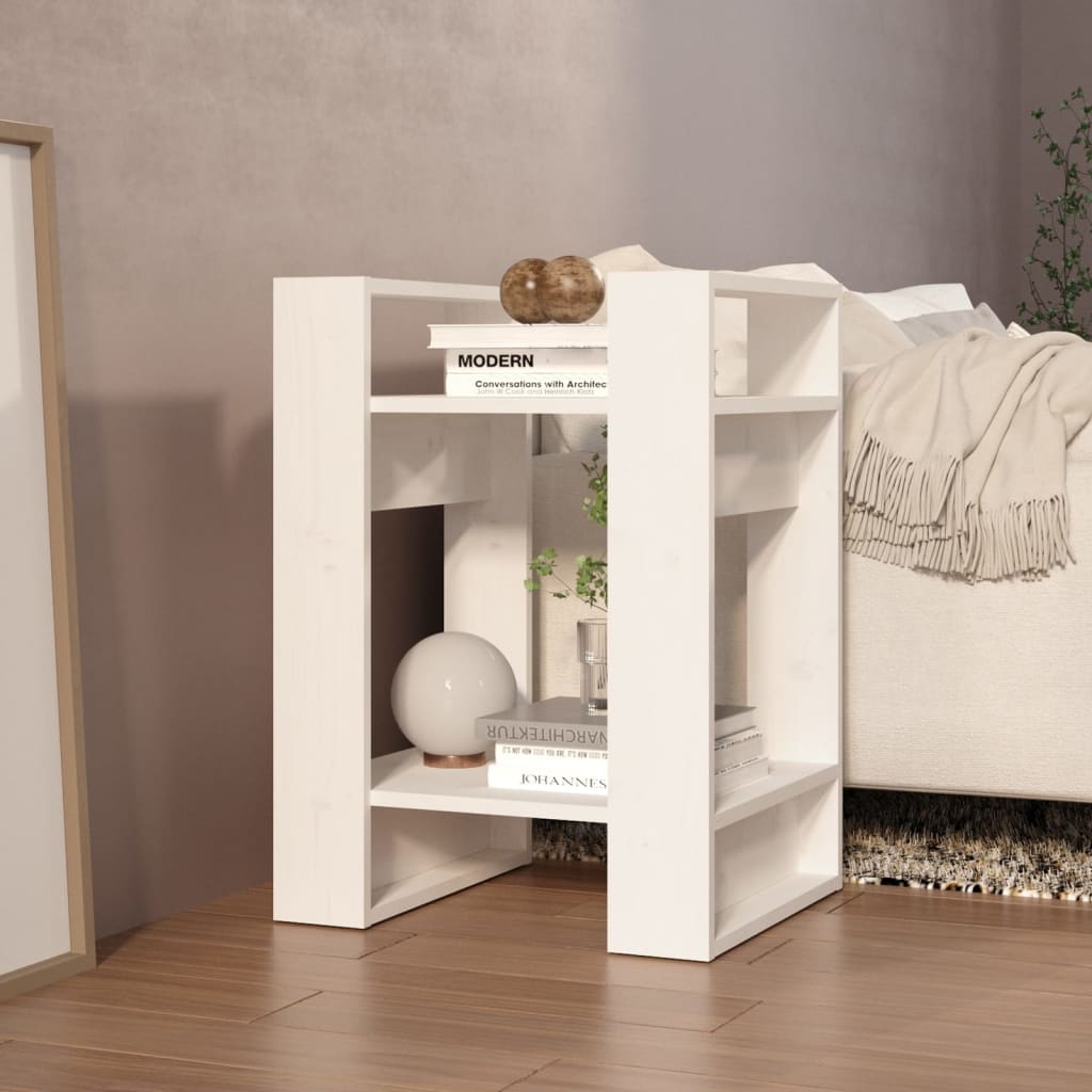 Bibliothèque/Séparateur de pièce Blanc 41x35x57 cm Pin solide Bibliothèques vidaXL   