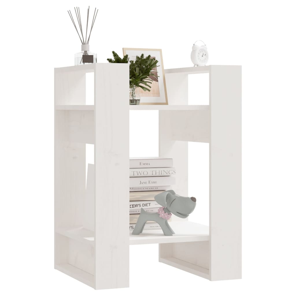 Bibliothèque/Séparateur de pièce Blanc 41x35x57 cm Pin solide Bibliothèques vidaXL   