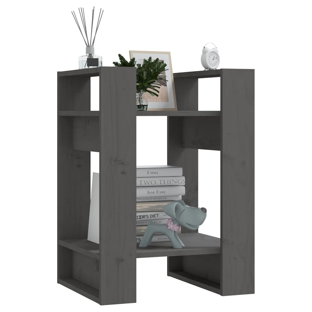 Bibliothèque/Séparateur de pièce Gris 41x35x57 cm Pin solide Bibliothèques vidaXL   