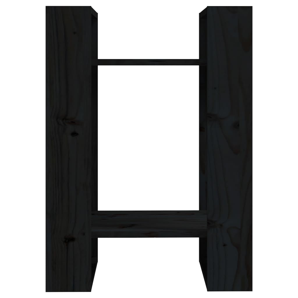 Bibliothèque/Séparateur de pièce Noir 41x35x57 cm Pin solide Bibliothèques vidaXL   