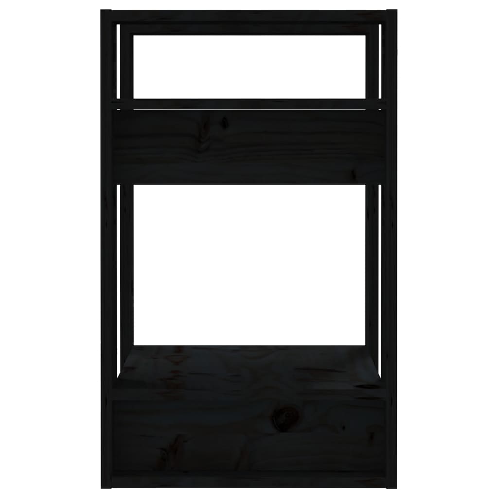 Bibliothèque/Séparateur de pièce Noir 41x35x57 cm Pin solide Bibliothèques vidaXL   