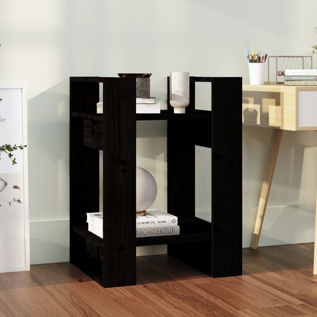 Bibliothèque/Séparateur de pièce Noir 41x35x57 cm Pin solide Bibliothèques vidaXL   