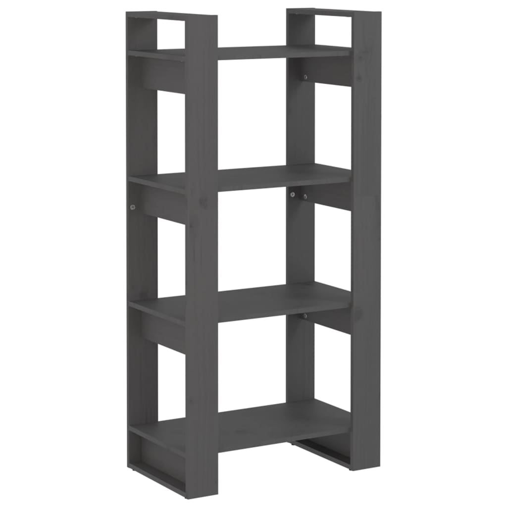 Bibliothèque/Séparateur de pièce Gris 60x35x125 cm Bois massif Bibliothèques vidaXL   