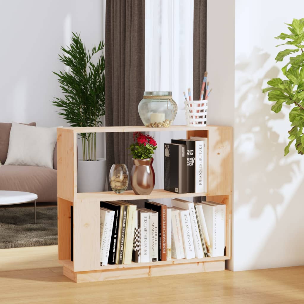 Bibliothèque/Séparateur de pièce 80x25x70 cm Bois de pin solide Bibliothèques vidaXL   