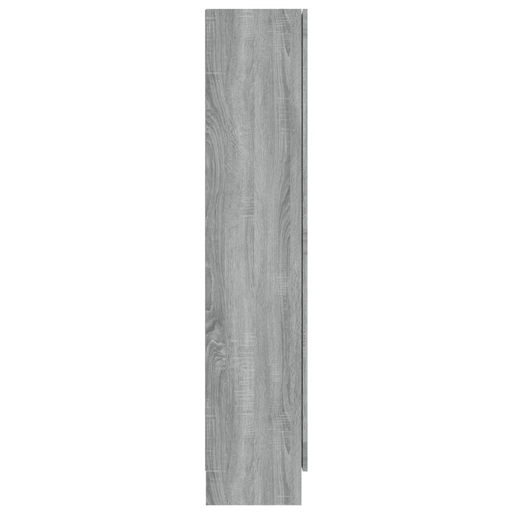 Armoire à vitrine Sonoma gris 82,5x30,5x150cm Bois d'ingénierie Bibliothèques vidaXL   