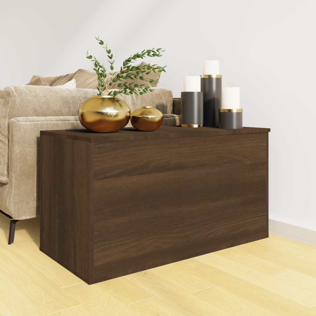 Coffre de rangement Chêne marron 84x42x46 cm Bois d'ingénierie Coffres de rangement vidaXL