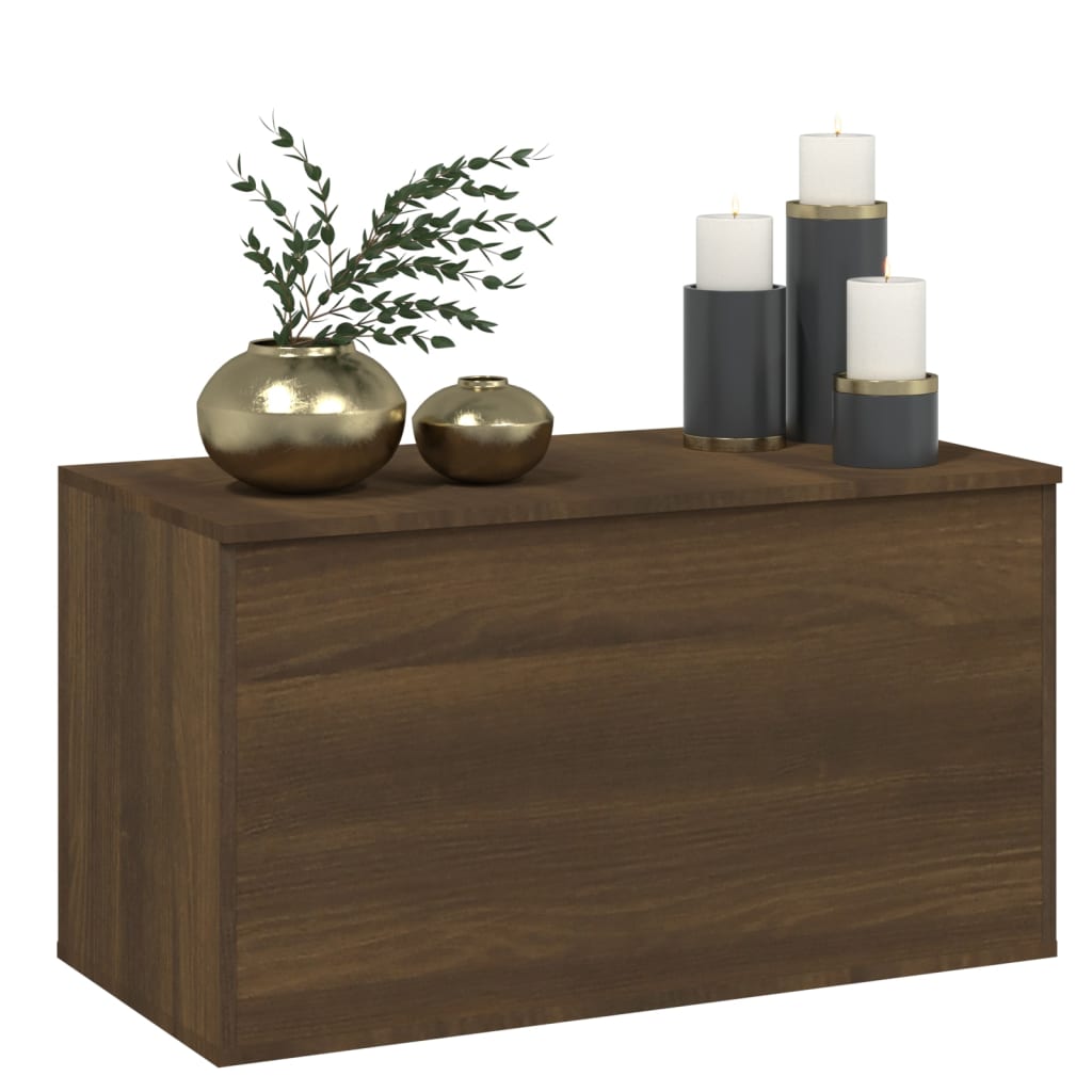 Coffre de rangement Chêne marron 84x42x46 cm Bois d'ingénierie Coffres de rangement vidaXL