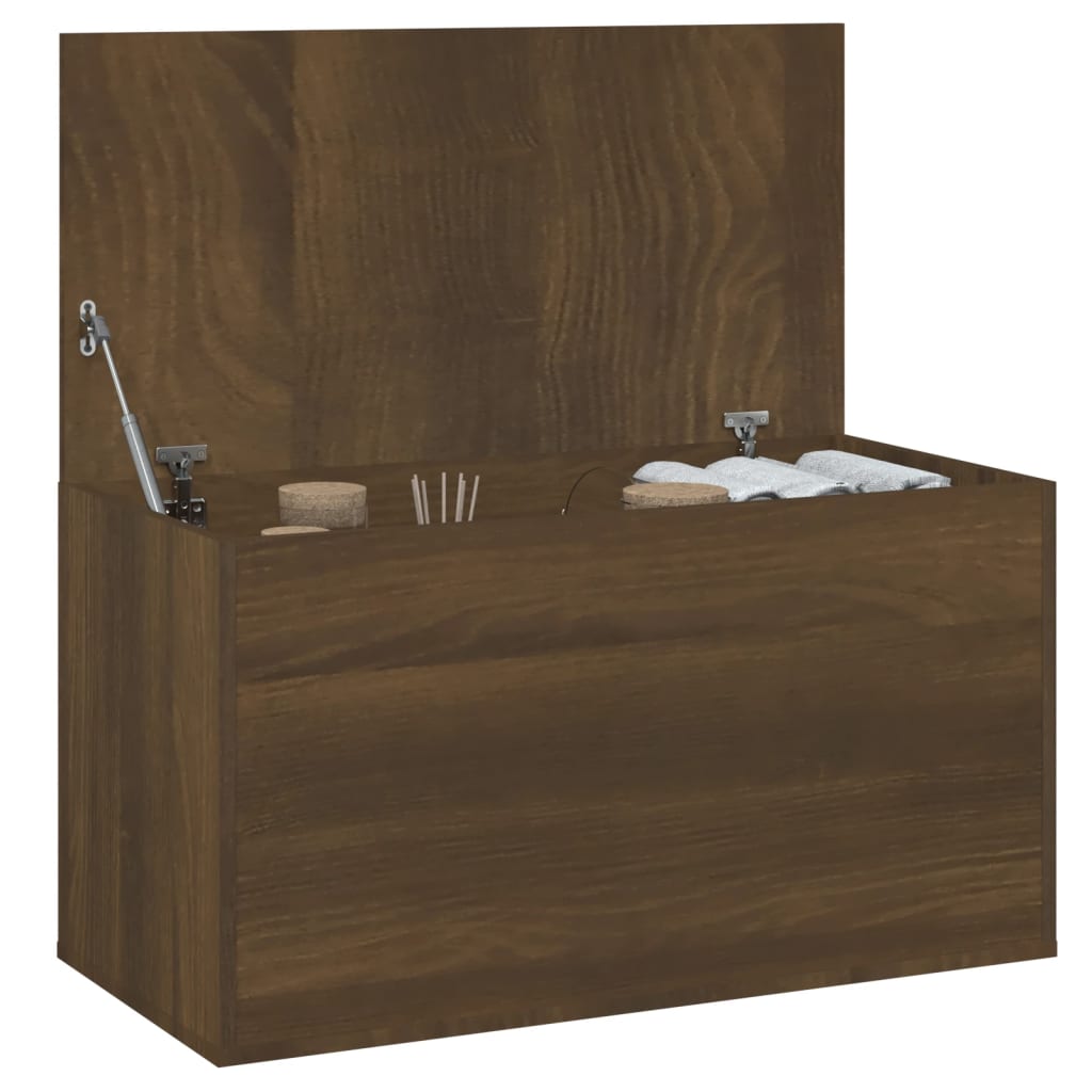 Coffre de rangement Chêne marron 84x42x46 cm Bois d'ingénierie Coffres de rangement vidaXL