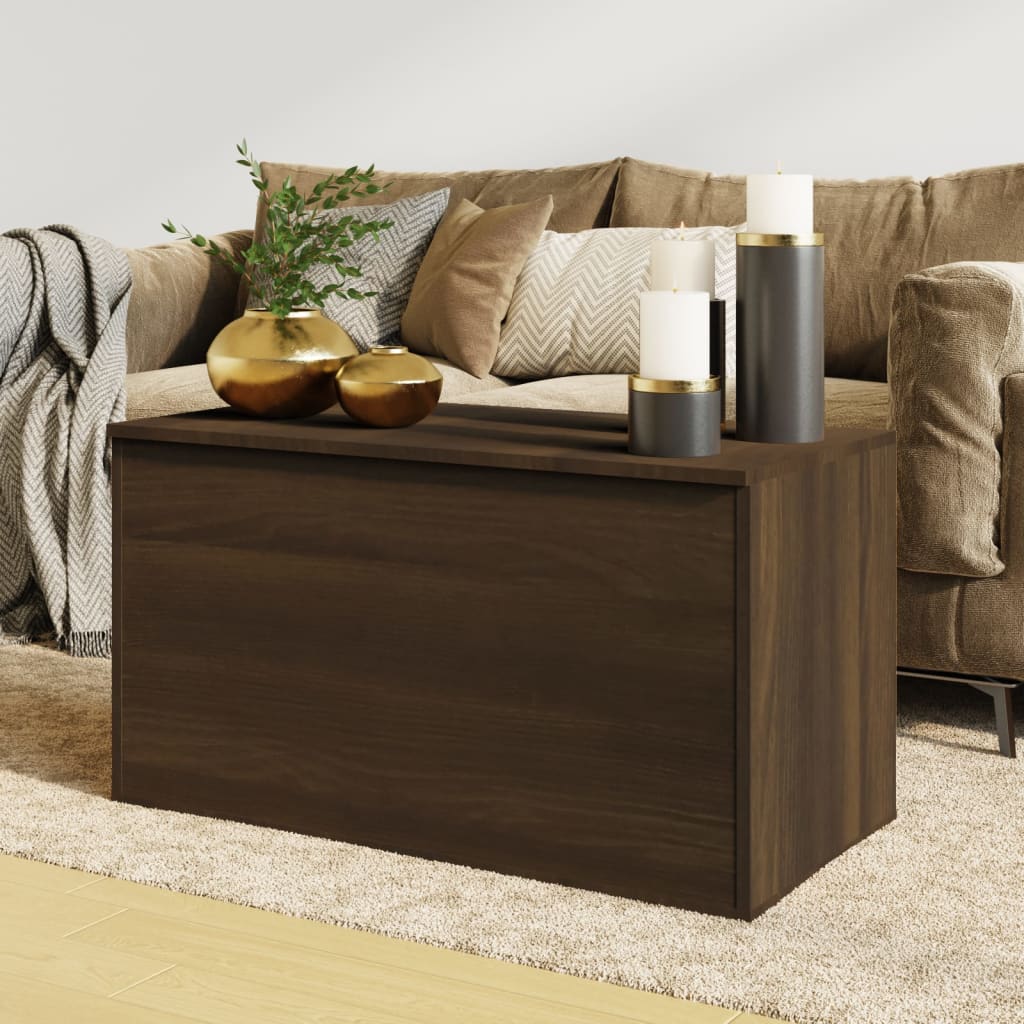 Coffre de rangement Chêne marron 84x42x46 cm Bois d'ingénierie Coffres de rangement vidaXL