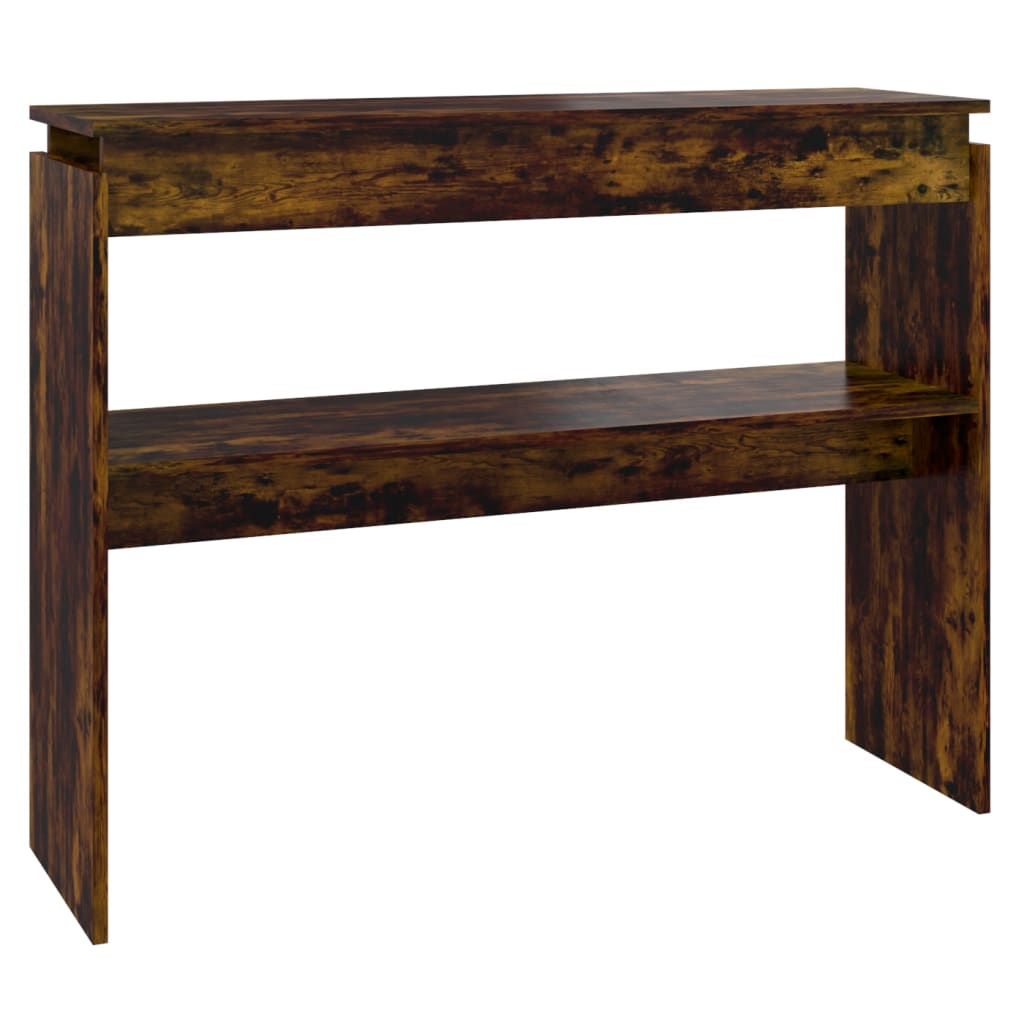 Table console Chêne fumé 102x30x80 cm Bois d'ingénierie Tables d'appoint vidaXL   