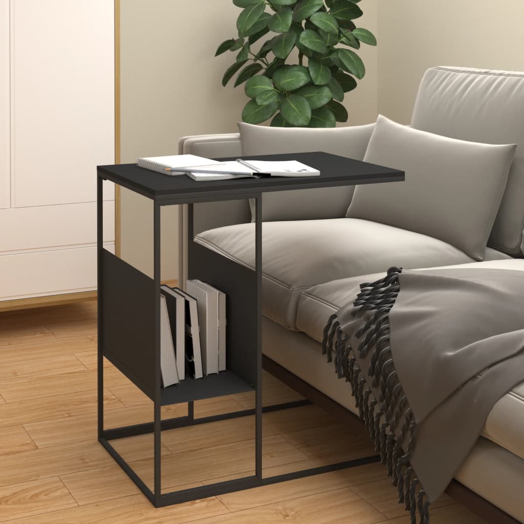 Table d'appoint Noir 55x36x59,5 cm Bois d'ingénierie Tables basses vidaXL   