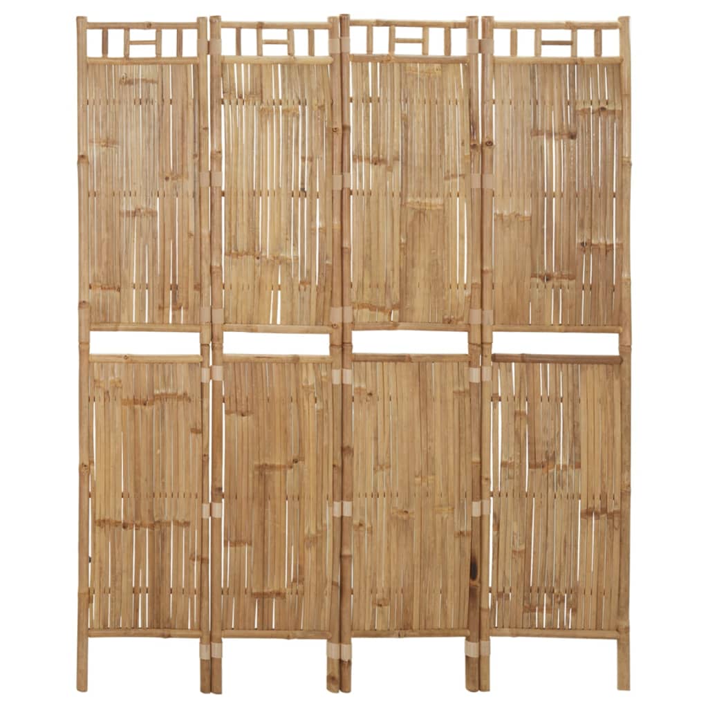 Cloison de séparation 4 panneaux Bambou 160x180 cm Séparateurs de pièces vidaXL   